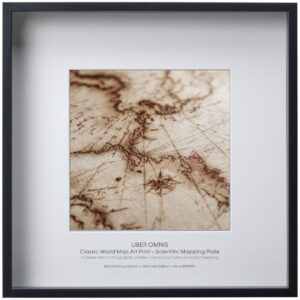classic world map art print