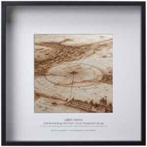 Old World Map Art Print – Polar Projection Study