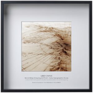 world map drawing art print